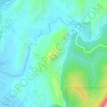 Mapa topográfico Mount Sipit Ulang, altitude, relevo