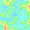Mapa topográfico Bananal de Baixo, altitude, relevo