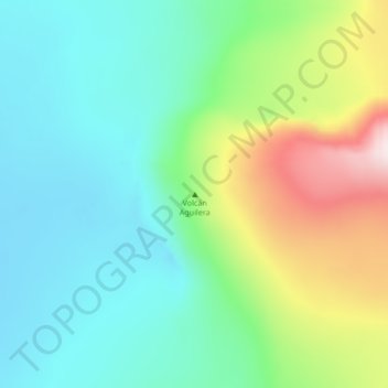 Mapa topográfico Volcán Aguilera, altitude, relevo