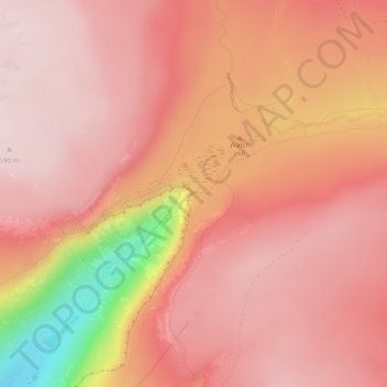Mapa topográfico High Cup Nick, altitude, relevo