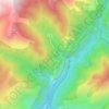 Mapa topográfico Berghe Inférieur, altitude, relevo