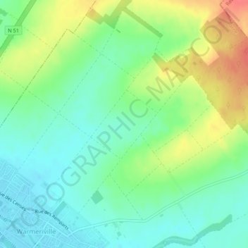 Mapa topográfico Les Boreaux, altitude, relevo