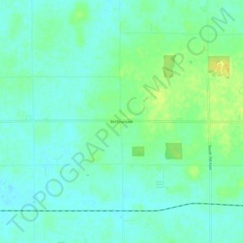 Mapa topográfico Bellfountain, altitude, relevo