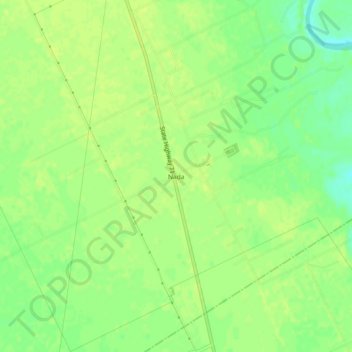 Mapa topográfico Nada, altitude, relevo