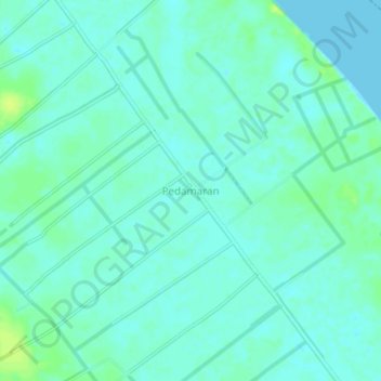 Mapa topográfico Pedamaran, altitude, relevo