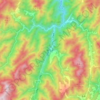 Mapa topográfico Ankou, altitude, relevo