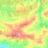 Mapa topográfico Casal da Galharda, altitude, relevo