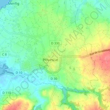 Mapa topográfico Résidence Marne, altitude, relevo
