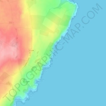 Mapa topográfico Burian Hole, altitude, relevo