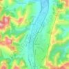 Mapa topográfico Pian di Macina, altitude, relevo