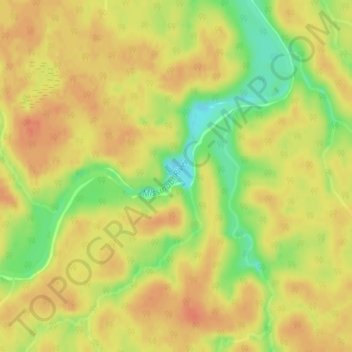 Mapa topográfico Thunder Falls, altitude, relevo