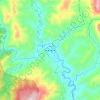 Mapa topográfico Calanasan, altitude, relevo