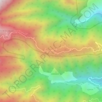 Mapa topográfico Khanaspur, altitude, relevo
