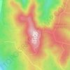 Mapa topográfico Mount Bindo, altitude, relevo