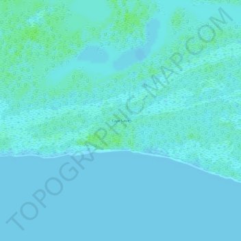 Mapa topográfico Cape Sable, altitude, relevo