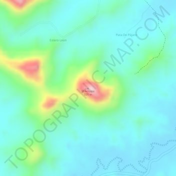 Mapa topográfico El Achiote, altitude, relevo