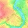 Mapa topográfico Feuguerolles, altitude, relevo