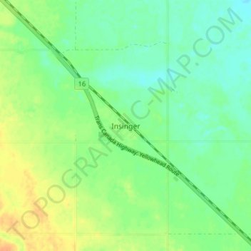 Mapa topográfico Insinger, altitude, relevo