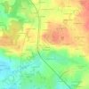 Mapa topográfico La Meillais, altitude, relevo