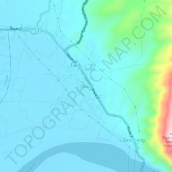 Mapa topográfico Paing, altitude, relevo