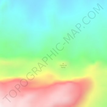 Mapa topográfico La Toma, altitude, relevo