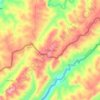 Mapa topográfico Infiernillo, altitude, relevo