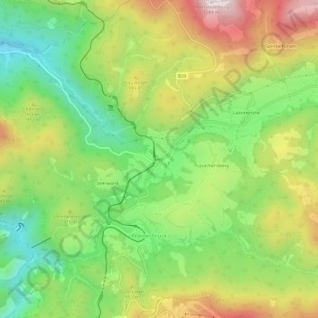 Mapa topográfico Reith, altitude, relevo