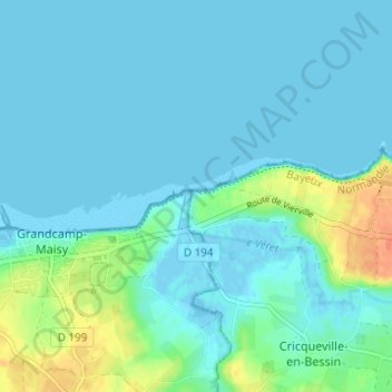 Mapa topográfico Le Pont du Hable, altitude, relevo