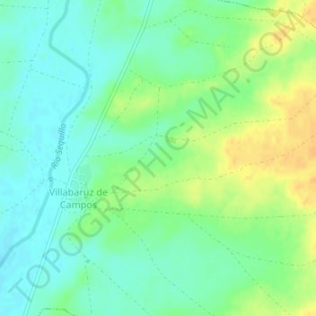 Mapa topográfico Castillones, altitude, relevo