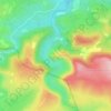 Mapa topográfico Roc de Salles, altitude, relevo