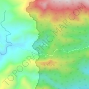Mapa topográfico Letta, altitude, relevo