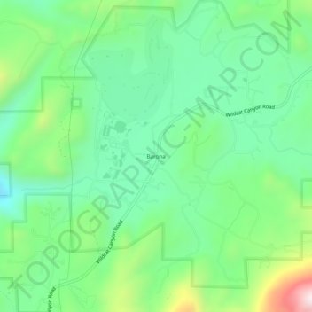 Mapa topográfico Barona, altitude, relevo