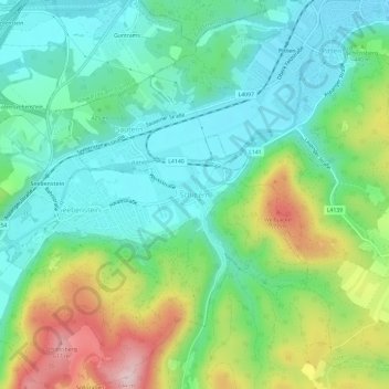 Mapa topográfico Schiltern, altitude, relevo