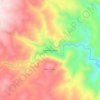 Mapa topográfico Pueblo Escondido, altitude, relevo