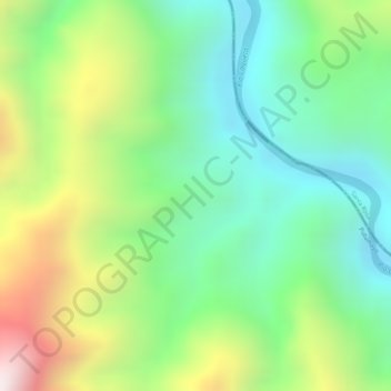 Mapa topográfico Putumayo, altitude, relevo