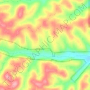 Mapa topográfico Shawnee State Forest, altitude, relevo