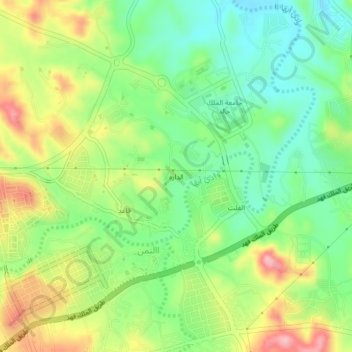 Mapa topográfico Ad Dar as Sufla, altitude, relevo