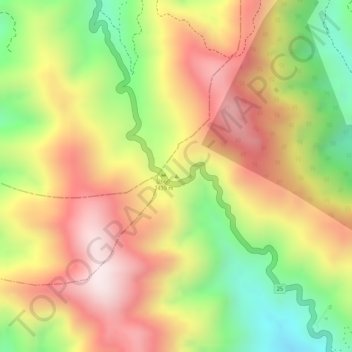 Mapa topográfico Alto de Minas, altitude, relevo