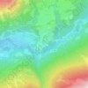 Mapa topográfico L'Esseillon, altitude, relevo