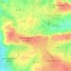 Mapa topográfico Les Perrières de Bas, altitude, relevo