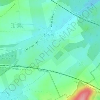 Mapa topográfico Chemin de Pierres, altitude, relevo