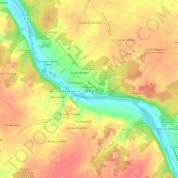 Mapa topográfico Le Point du Jour, altitude, relevo