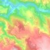Mapa topográfico Les Hermes, altitude, relevo
