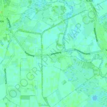 Mapa topográfico Smeerling, altitude, relevo