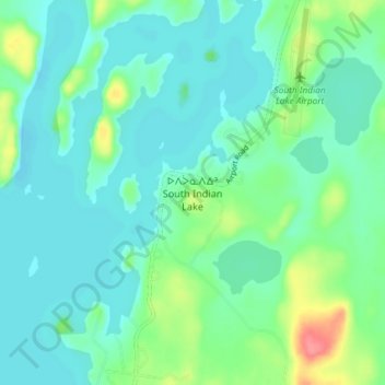 Mapa topográfico O-Pipon-Na-Piwin Cree Nation, altitude, relevo
