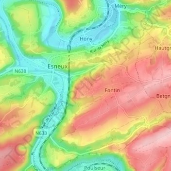 Mapa topográfico Hamay, altitude, relevo