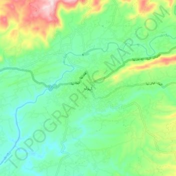 Mapa topográfico Kahuta, altitude, relevo