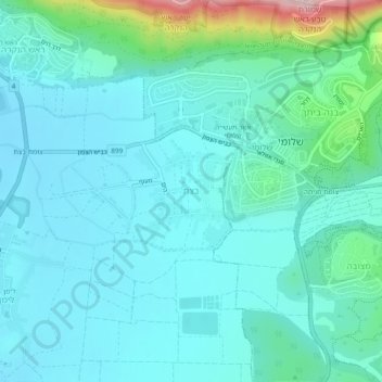 Mapa topográfico Bezet, altitude, relevo