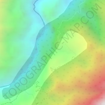 Mapa topográfico Mesitas, altitude, relevo