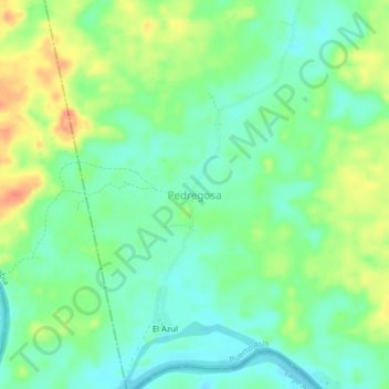 Mapa topográfico Pedregosa, altitude, relevo